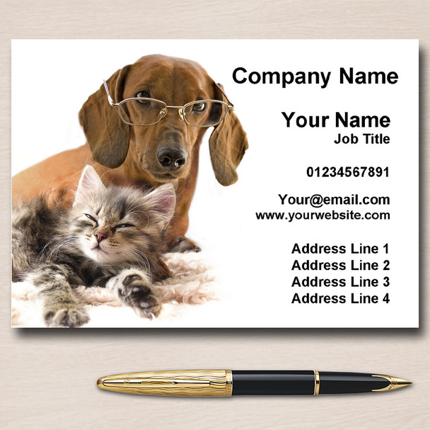 Animal Vet Groomer Welfare Personalised Business Cards