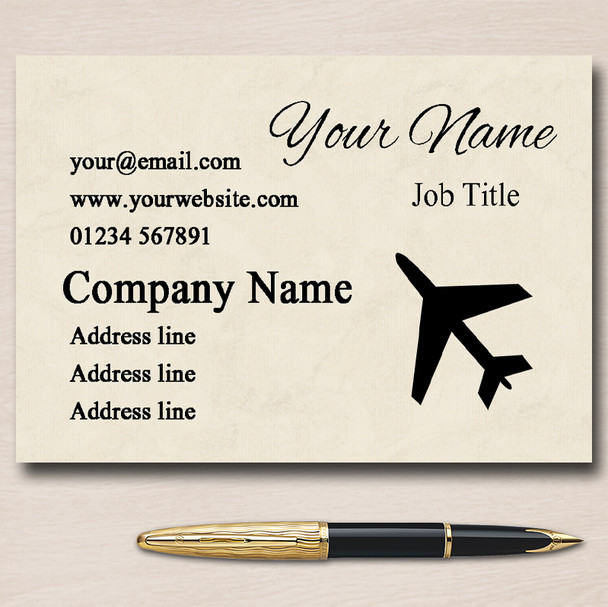 Aeroplane Personalised Business Cards