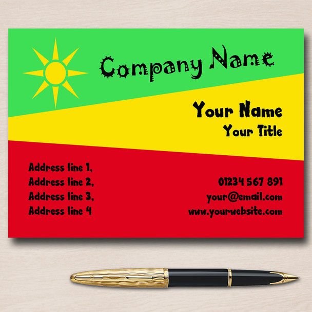 African Colours Personalised Business Cards