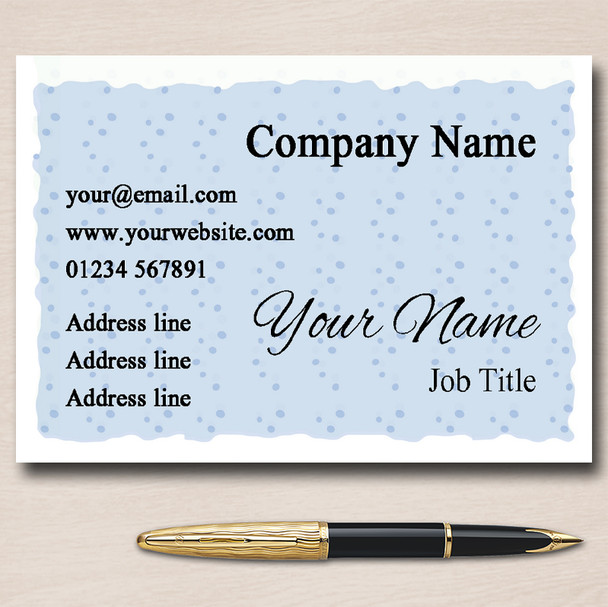 Blue Spots Personalised Business Cards