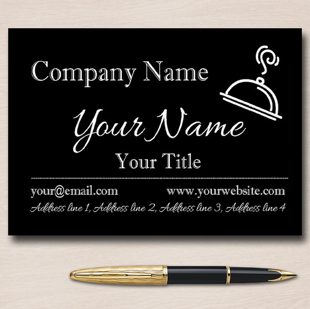 Chef Platter Black Personalised Business Cards