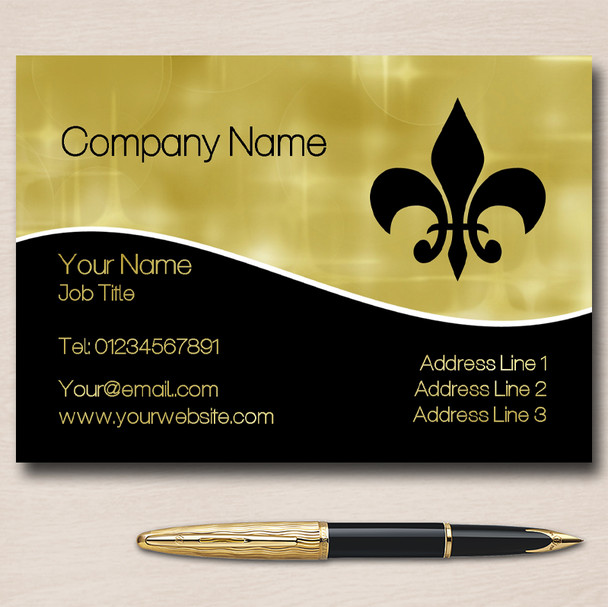 Gold Black Executive Personalised Business Cards