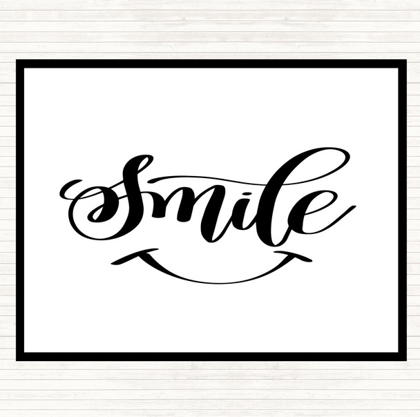 White Black Smile Quote Mouse Mat Pad