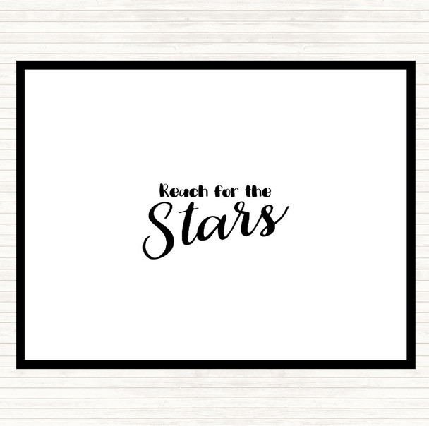 White Black Stars Quote Dinner Table Placemat