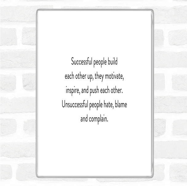 White Black Successful People Motivate Quote Jumbo Fridge Magnet