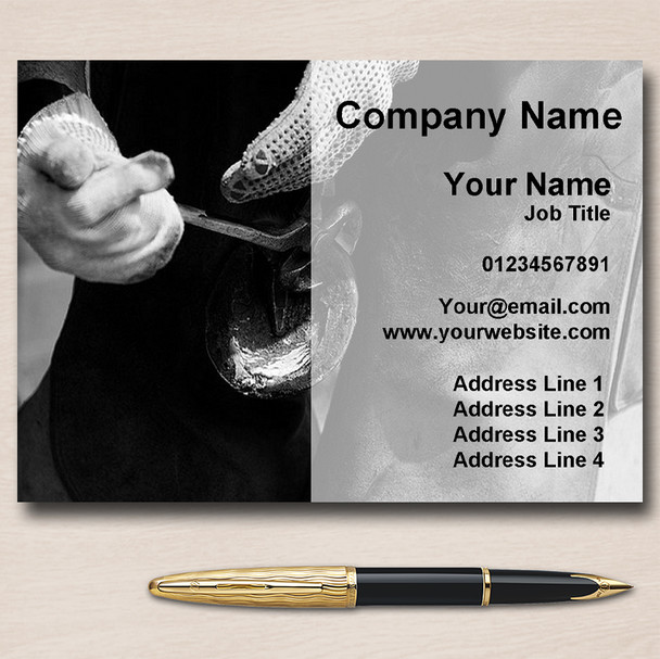 Farrier Blacksmith Personalised Business Cards