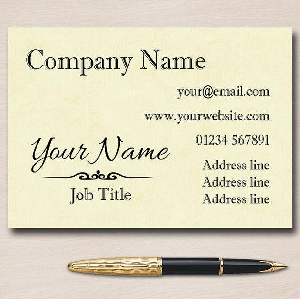 Yellow Shade Personalised Business Cards