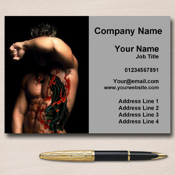 Tattoo And Piercings Personalised Business Cards