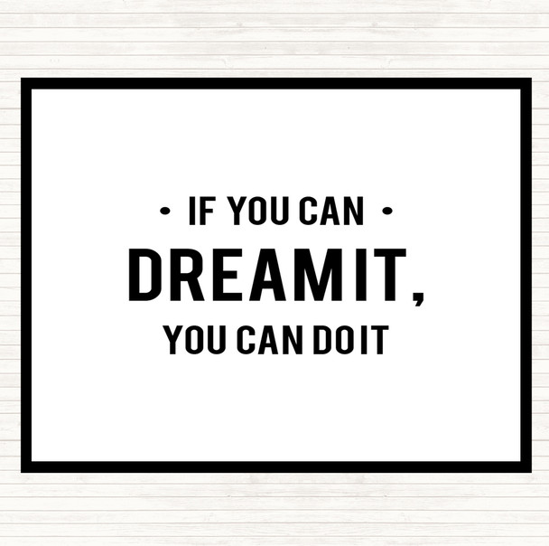 White Black You Can Do It Quote Mouse Mat Pad