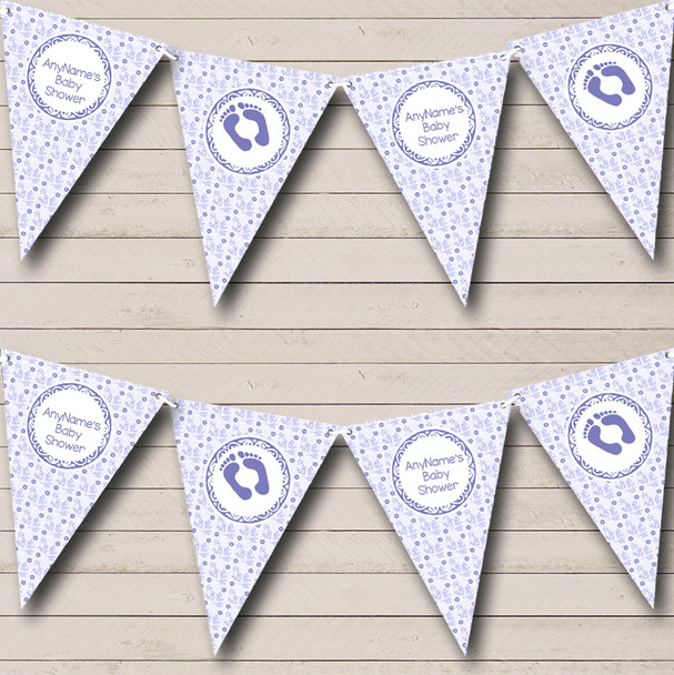 Lilac Birds Personalised Baby Shower Bunting