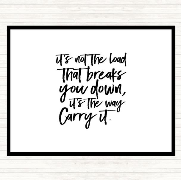 White Black Breaks You Down Quote Mouse Mat Pad