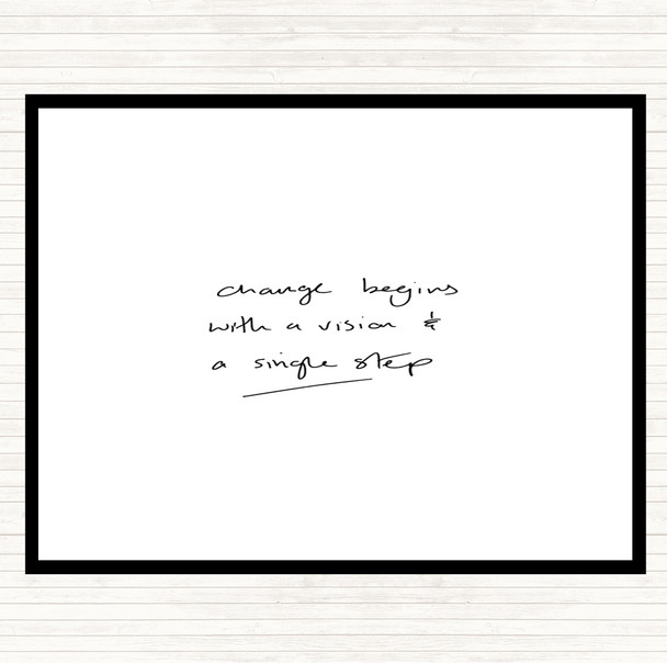 White Black Change Simple Step Quote Mouse Mat Pad