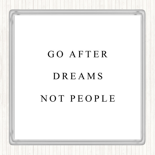 White Black After Dreams Not People Quote Drinks Mat Coaster
