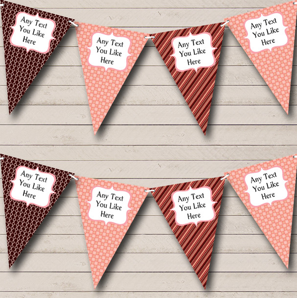 Purple And Pink Shabby Chic Personalised Birthday Party Bunting