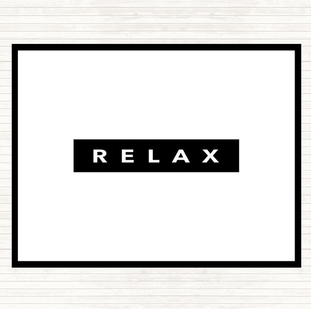 White Black Dark Relax Quote Mouse Mat Pad