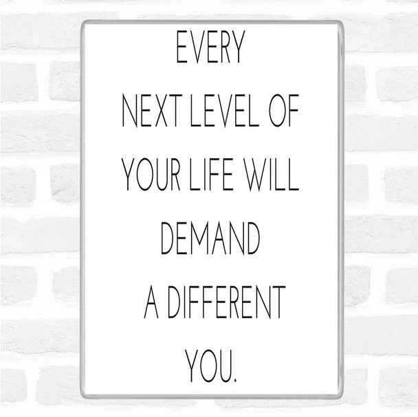 White Black Demand A Different You Quote Jumbo Fridge Magnet