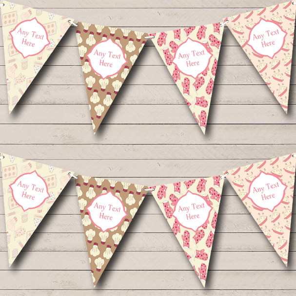 Cute Cake Baking Personalised Birthday Party Bunting