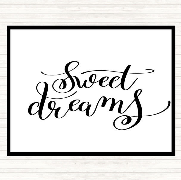 White Black Dreams Quote Mouse Mat Pad