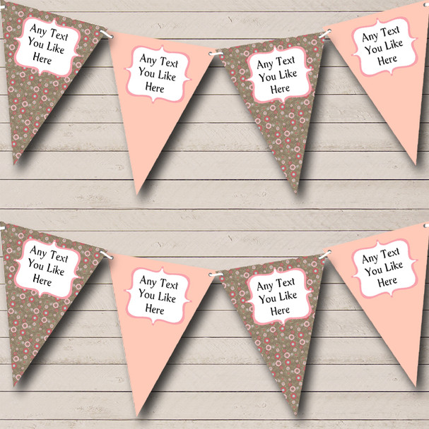 Peach Personalised Carnival Fete Street Party Bunting