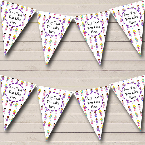 Kids Holding Hands Children's Personalised Children's Birthday Party Bunting