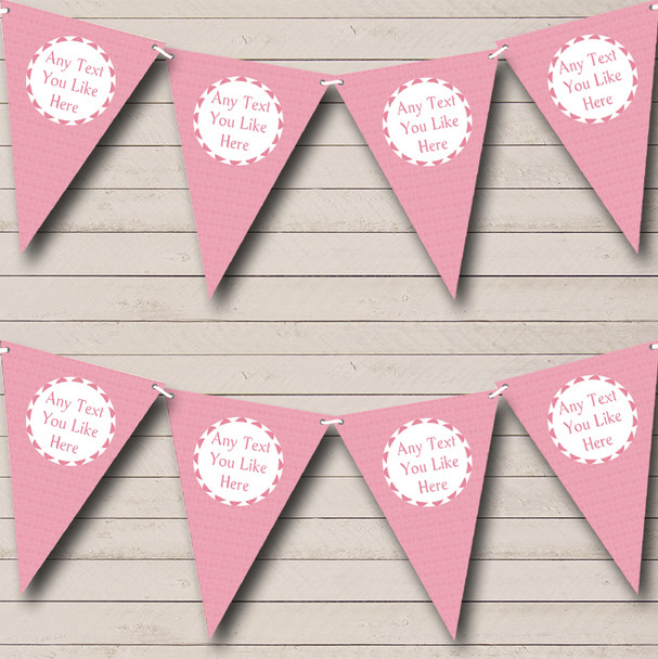 Baby Girl Pink Love Hearts Personalised Children's Birthday Party Bunting