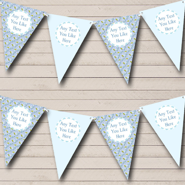 Blue Fish Personalised Christening Baptism Bunting