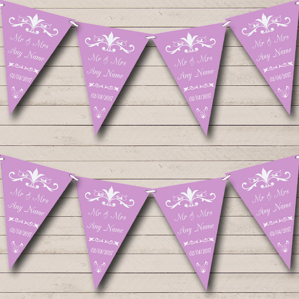 Regal Or Lilac Personalised Engagement Party Bunting