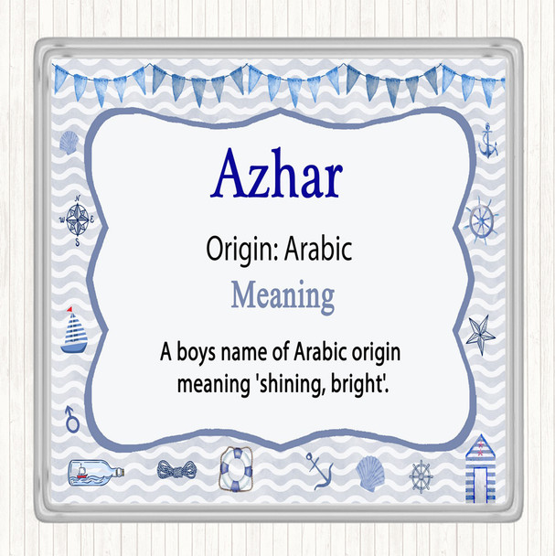Azhar Name Meaning Drinks Mat Coaster Nautical