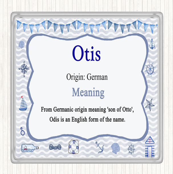 Otis Name Meaning Drinks Mat Coaster Nautical