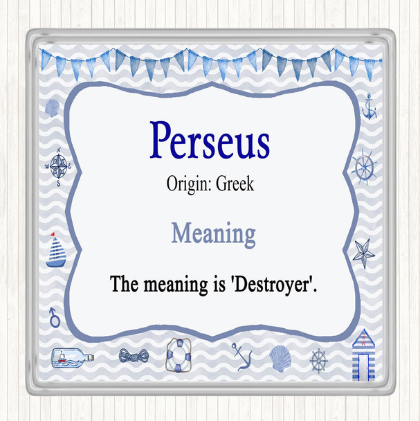 Perseus Name Meaning Drinks Mat Coaster Nautical