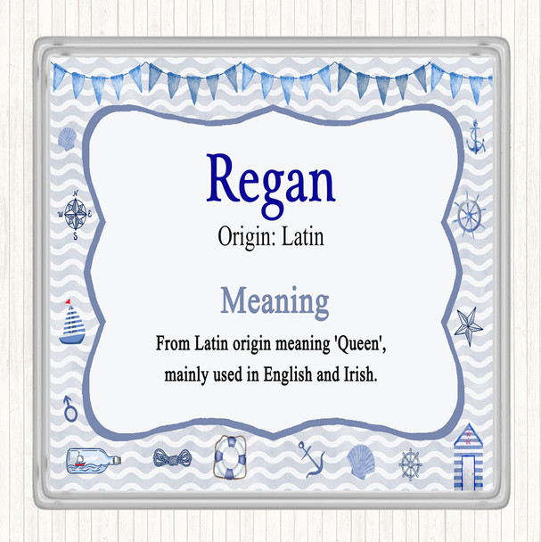 Regan Name Meaning Drinks Mat Coaster Nautical