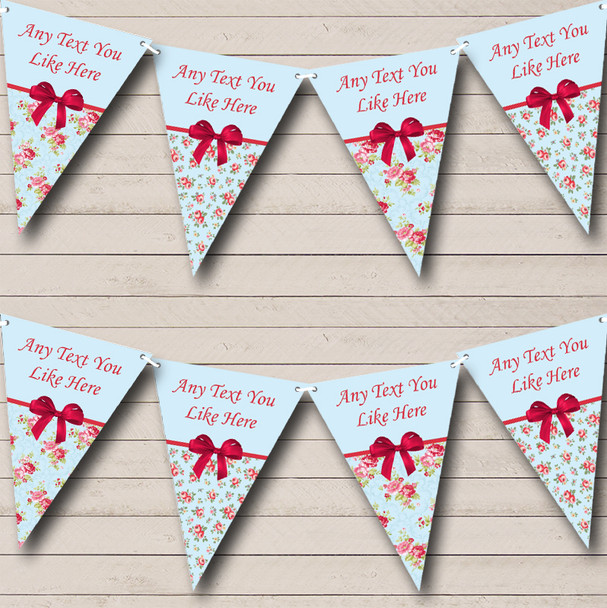 Floral Vintage Shabby Chic Personalised Engagement Party Bunting