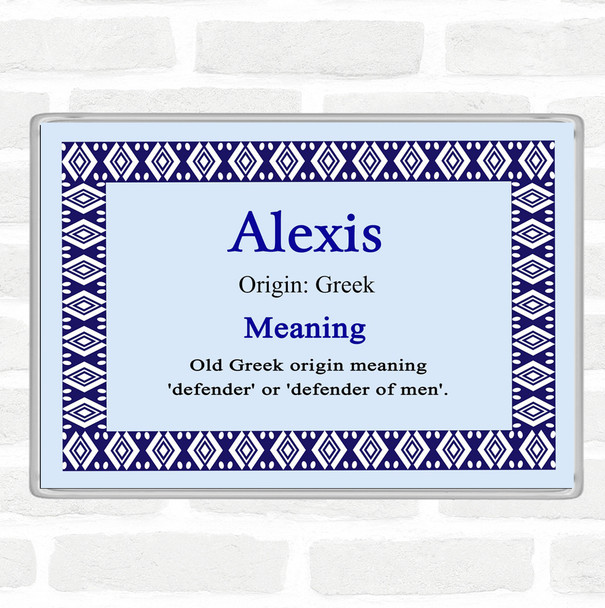 Alexis Name Meaning Jumbo Fridge Magnet Blue