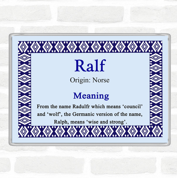 Ralf Name Meaning Jumbo Fridge Magnet Blue