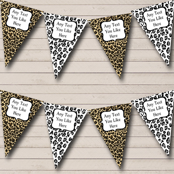 Leopard Print Funky Personalised Hen Do Night Party Bunting