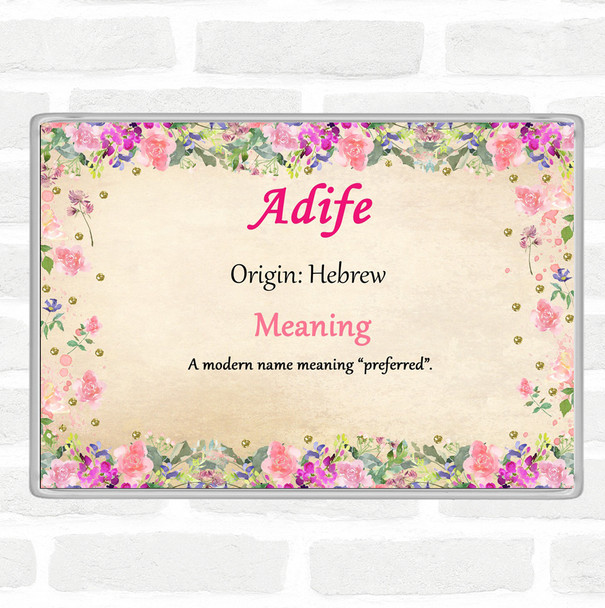 Adife Name Meaning Jumbo Fridge Magnet Floral