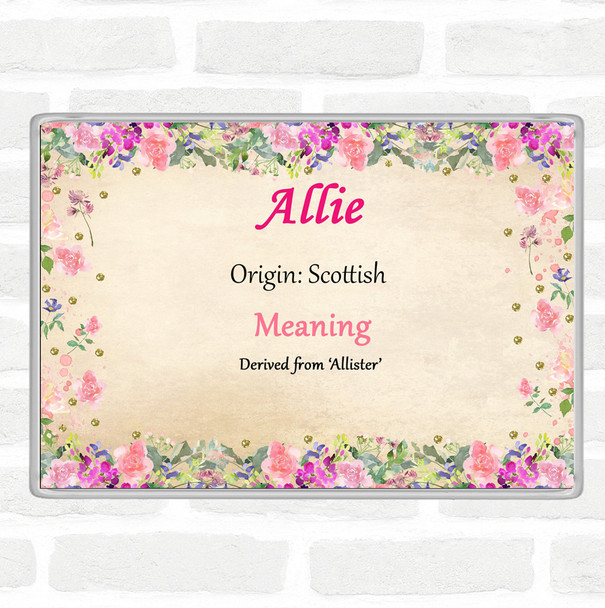 Allie Name Meaning Jumbo Fridge Magnet Floral
