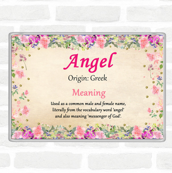Angel Name Meaning Jumbo Fridge Magnet Floral
