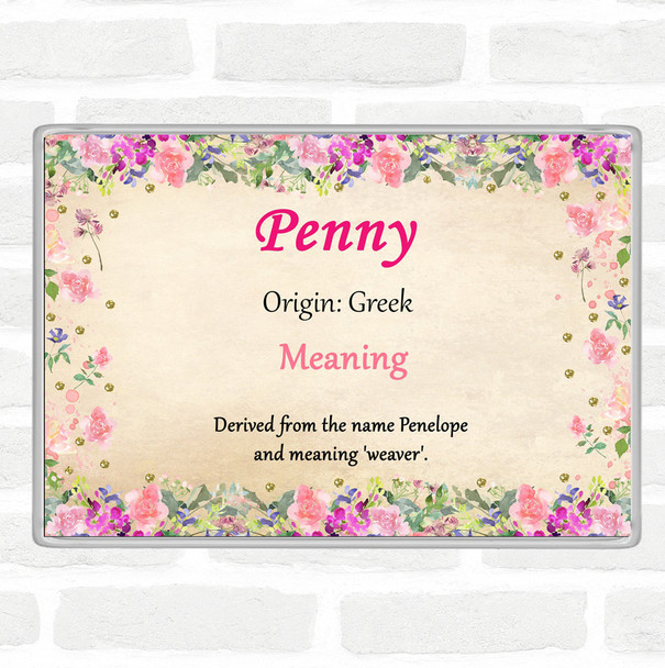 Penny Name Meaning Jumbo Fridge Magnet Floral