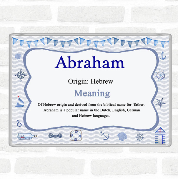 Abraham Name Meaning Jumbo Fridge Magnet Nautical