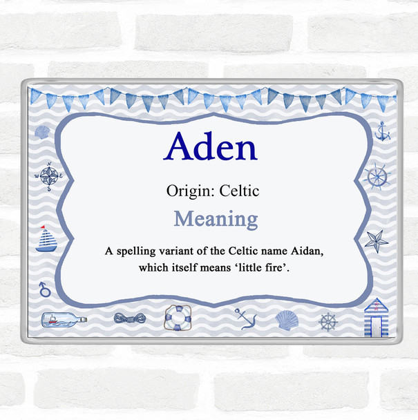 Aden Name Meaning Jumbo Fridge Magnet Nautical