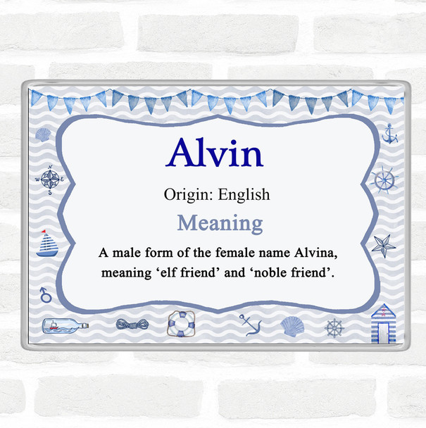 Alvin Name Meaning Jumbo Fridge Magnet Nautical