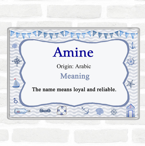 Amine Name Meaning Jumbo Fridge Magnet Nautical