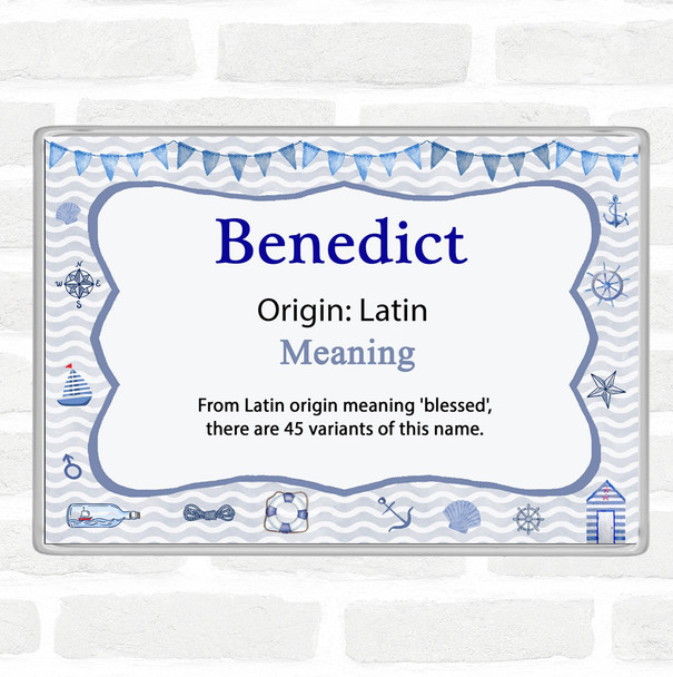 Benedict Name Meaning Jumbo Fridge Magnet Nautical