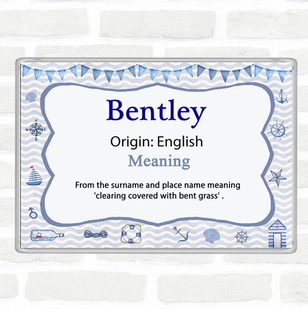 Bentley Name Meaning Jumbo Fridge Magnet Nautical