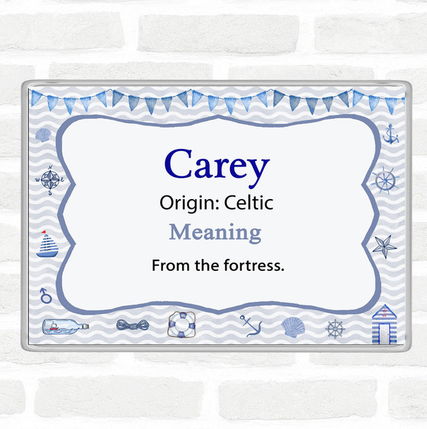 Carey Name Meaning Jumbo Fridge Magnet Nautical