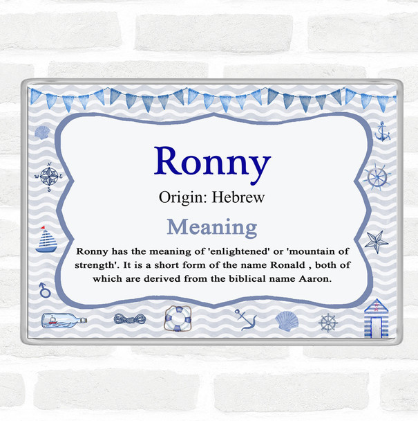 Ronny Name Meaning Jumbo Fridge Magnet Nautical