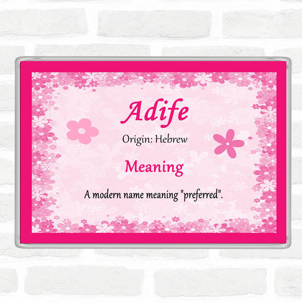 Adife Name Meaning Jumbo Fridge Magnet Pink