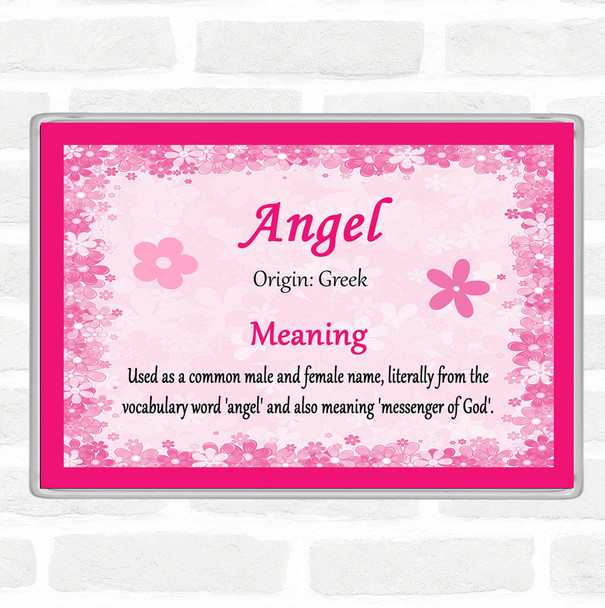 Angel Name Meaning Jumbo Fridge Magnet Pink