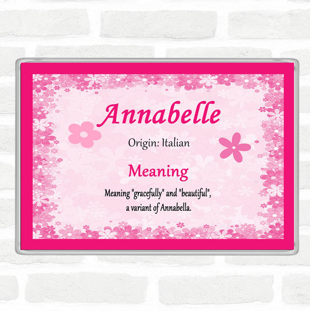 Annabelle Name Meaning Jumbo Fridge Magnet Pink